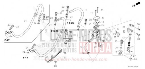 REAR BRAKE MASTER CYLINDER CB500XAN de 2023